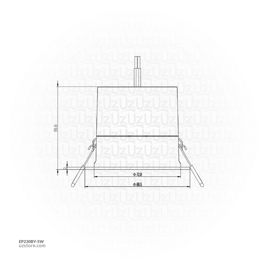 OPPLE LED Down light Rc-BY R75-BK 5W , 3500K Warm White , 540001391600