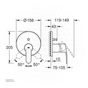 GROHE Eurostyle Cosmopolitan OHM trimset bath 24052002