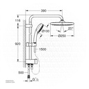 GROHE NTempCosmopolitan 250 shw syst. +div 9,5 26675000