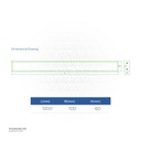 OPPLE LED Linear Light 35W U2-LBG0212003503 , 200*1200 , Black , 5700K Day Light , 529000027700