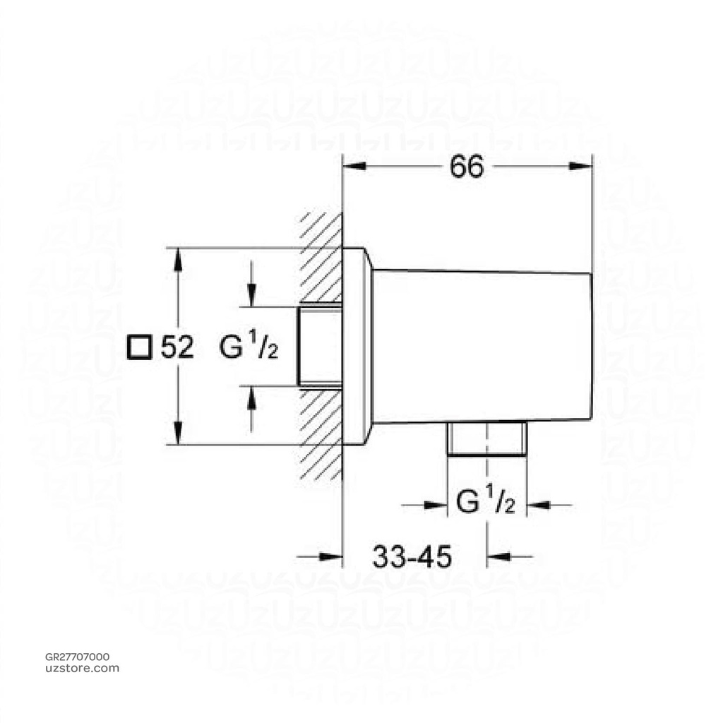 GROHE Allure Brilliant wall union 27707000