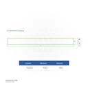 OPPLE LED Linear Light 35W U2-LBG0212003504 , 100*1200 , Black , 4000K Natural White , 529000044300