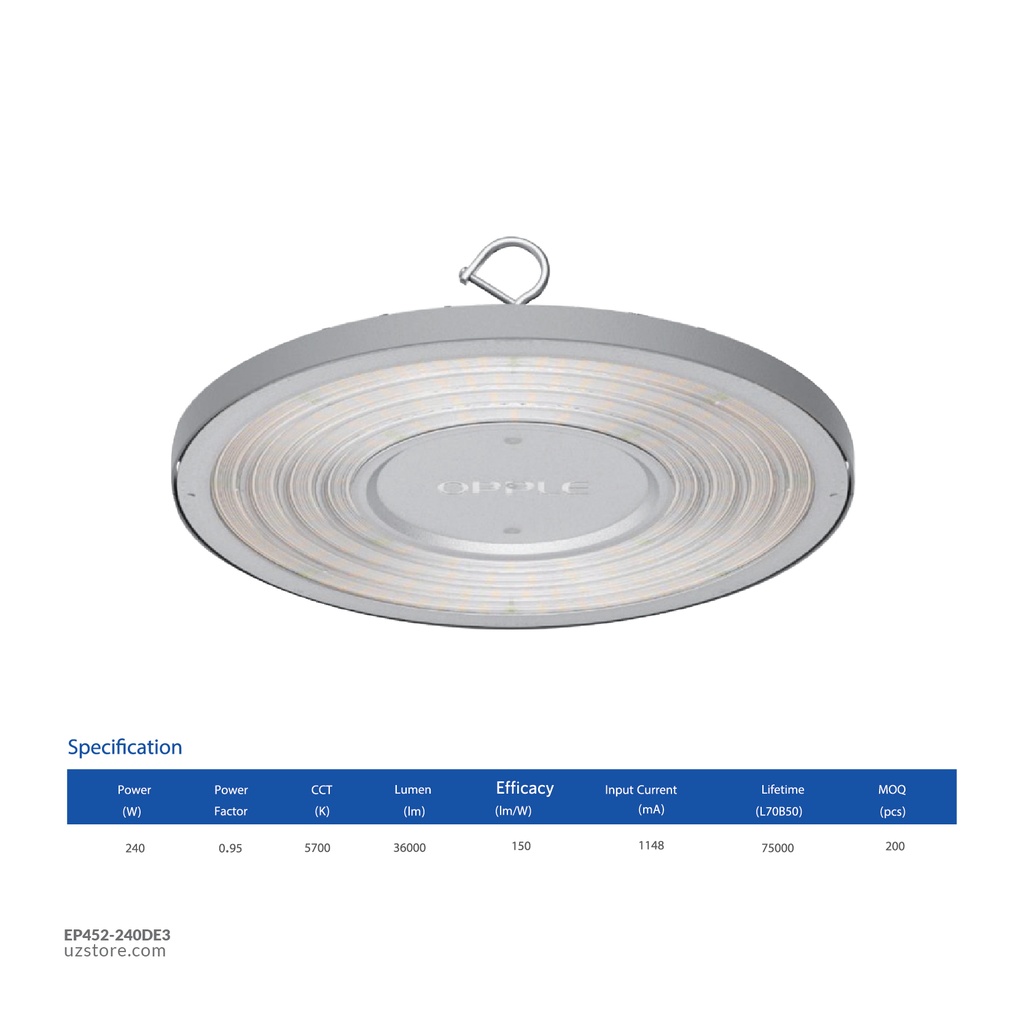 OPPLE LED Highbay-E3   240W-5700-60D-GY-GP 5700K Day Light 545001080300