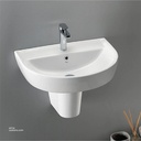 Turkuaz CeraStyle Bella Wash Basin with Half Pedestal 003300-u