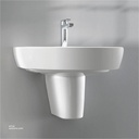 Turkuaz CeraStyle Bella Wash Basin with Half Pedestal 003300-u