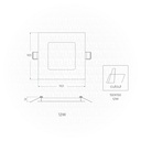 OPPLE Surface light Square Sm-ESII S150-12W-6000-WH-NV Daylight