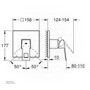 GROHE Eurocube OHM trimset shower 24061000