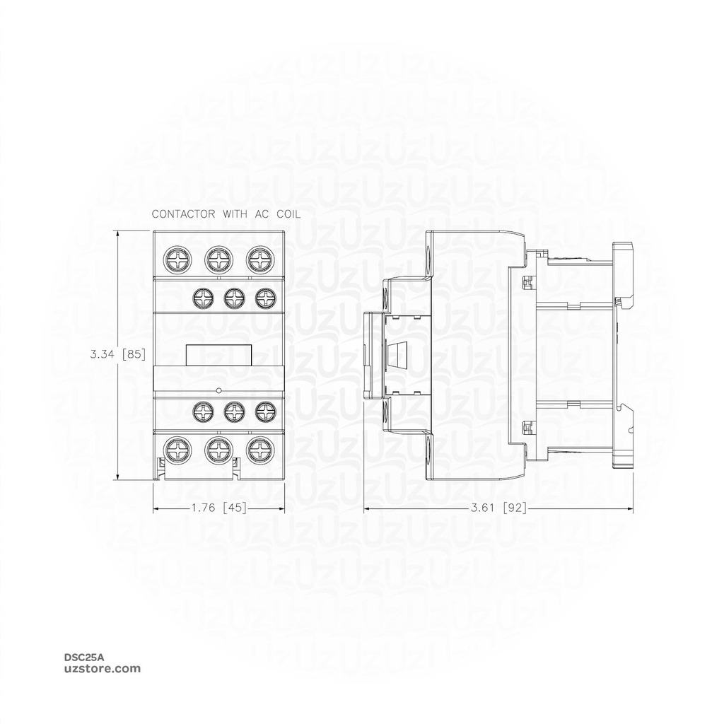 TeSys Schneider Contactor 3P 25A 240V AC coil