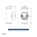 OPPLE LED Outdoor Wall Light 10W-4000K-15D-WH-GP , Natural White 715000002210