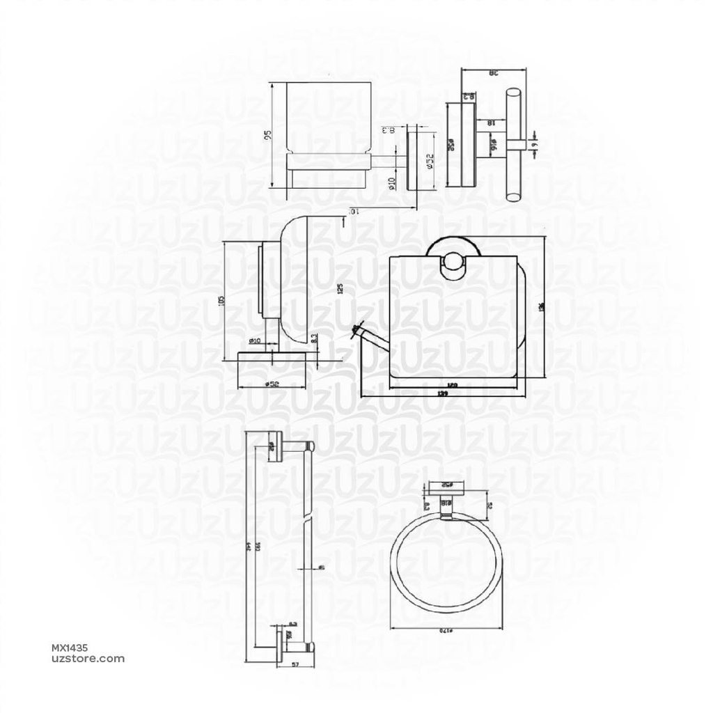 Kludi RAK PROJECT 21022 bathroom accessories set (6 pcs)