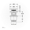 Kludi RAK CLICK CLACK POP-UP WASTE  FITTINGS WITH OVERFLOW  HOLE  RAK22007UK