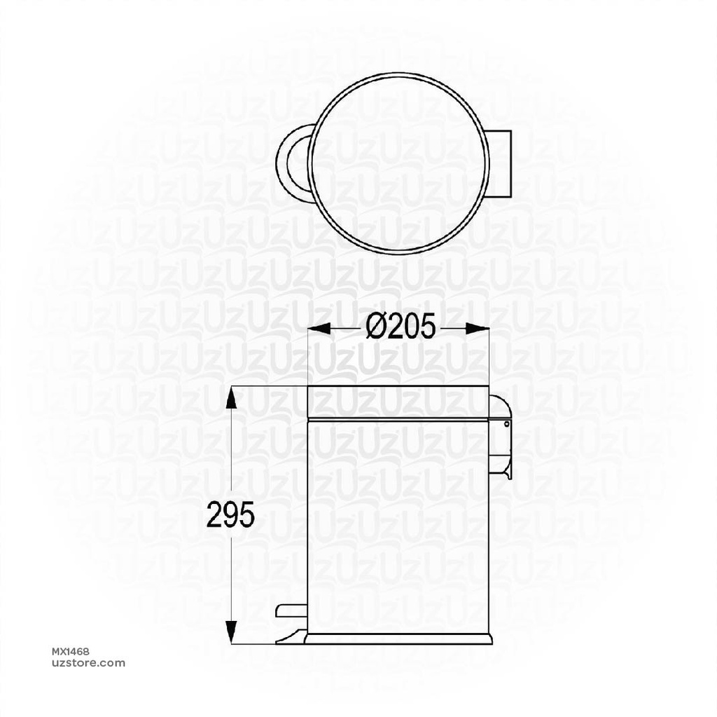 Kludi RAK 90305 Pedal Waste Bin 30L Stainless Steel