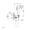 GROHE New Tempesta-F Trigger Spray Set w.valve 26358000