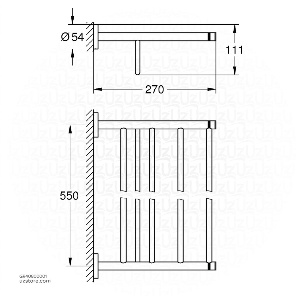 GROHE Essentials Multi-towel Rack 550mm 40800001