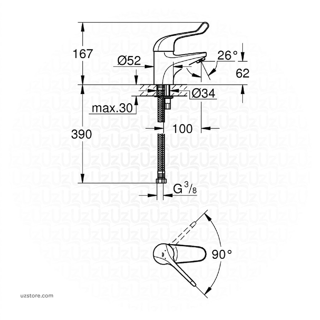 GROHE Euroeco spec SSC basin 32789000