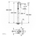 GROHE Eurocube OHM bath freest.  +shw 23672001