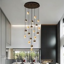 Chandelier 9775/24 BK+GD LED 3000K D10CM D65 H320CM 192W