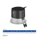 OPPLE LEDSPOT RA-BY-24D-BK 9W , 3500K Warm White , 541003812500