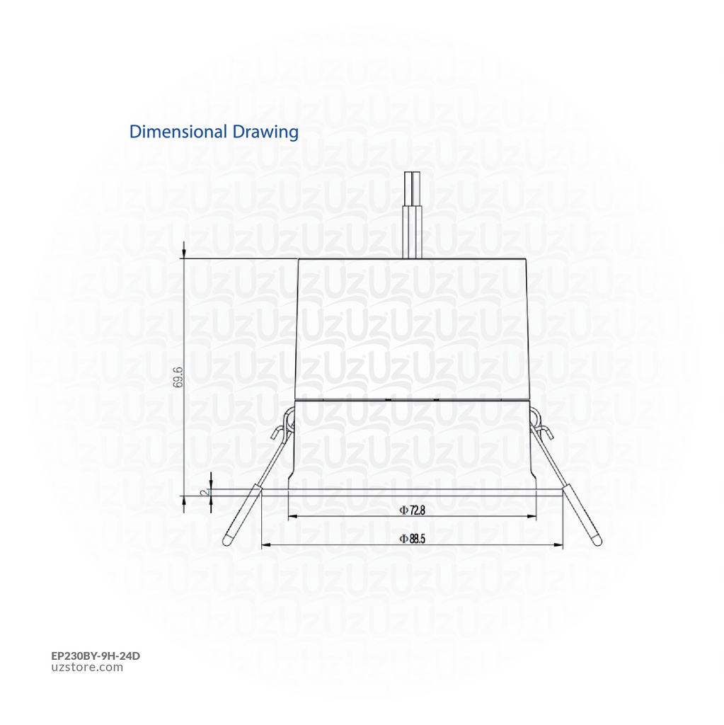 OPPLE LEDSPOT RA-BY-24D-BK 9W , 4000K Natural White , 541003812600