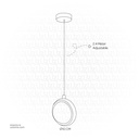Chandelier 9473/1 Small Ball Q10 H2.4 7W