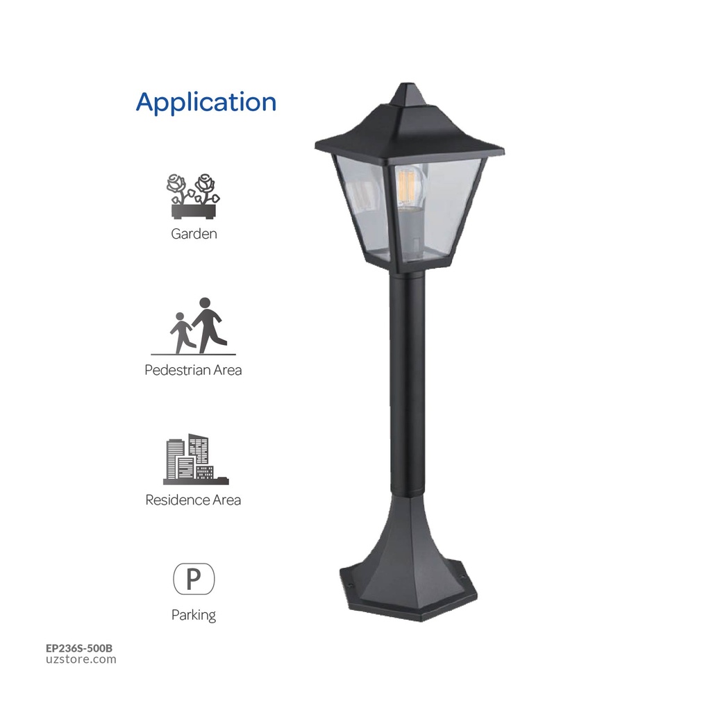 OPPLE LED Outdoor Bollard Light E III H500 BK GP 703000002810