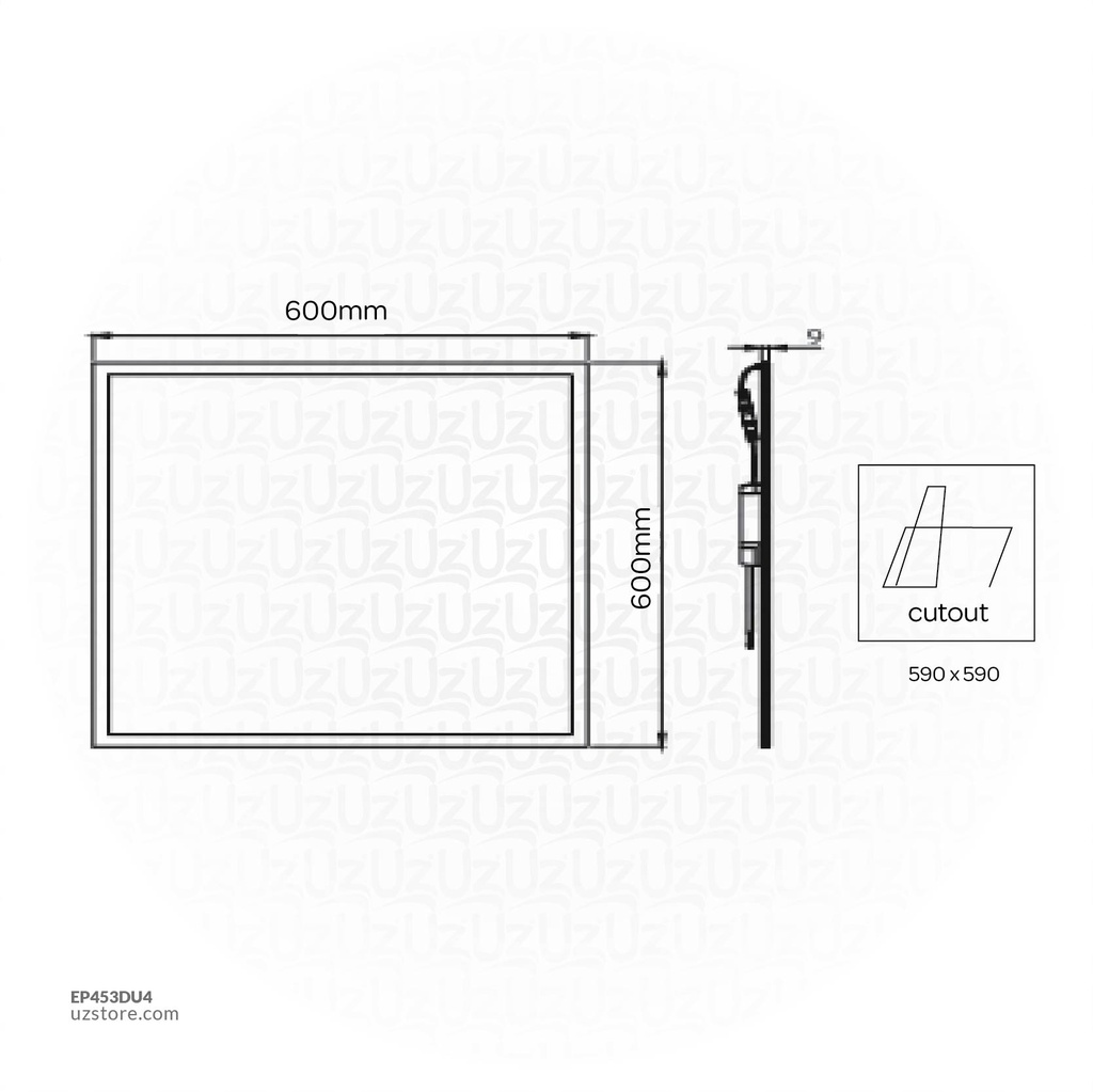 OPPLE LED PANEL Light 6500K 60 x 60  LEDPBL-U4 Sq595-45W-6500-WH-GP