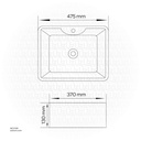 Vlavu Art basin
 Above counter mounting
 475*370*130mm CB. 18.0037