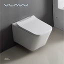 Vlavu wall-hung toilet ( WC ) Rimless dual-flush ，P-trap 180mm , UF seat cover  550x360x310mm CB. 16.0003
