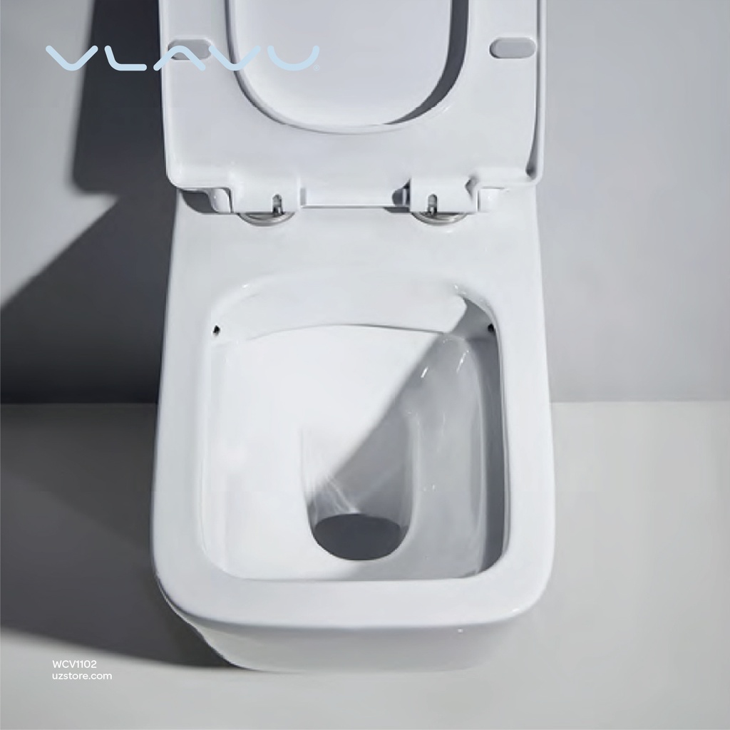 Vlavu wall-hung toilet ( WC ) Rimless dual-flush ，P-trap 180mm , UF seat cover  550x360x310mm CB. 16.0003