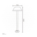 Outdoor LED light, Matt Black, 12W, 3000-3500K, Die casting aluminum+PC(anti UV), SMD, 155*155*600MM, SH-2022111FD/600