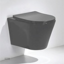 Vlavu wall-hung toilet ( WC ) Grey  Rimless dual-flush ，P-trap 180mm , UF seat cover  495x360x325mm CB. 16.0056