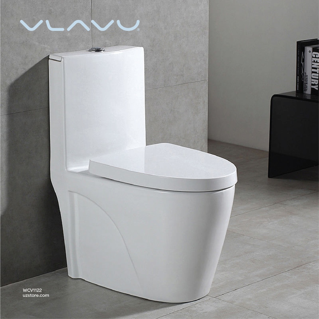 Vlavu WC one piece ( Toilet ) S-trap 250mm , UF seat cover 680x390x780mm CB. 12.0024