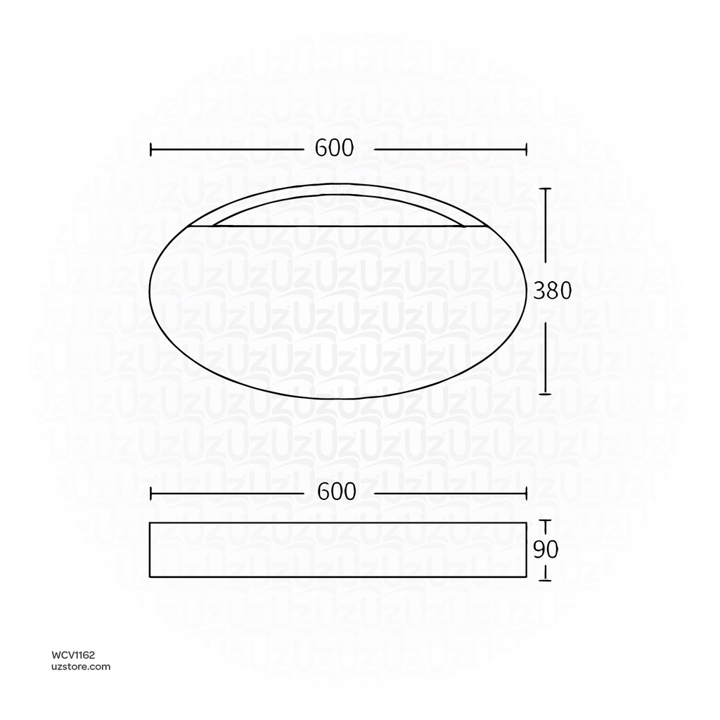 Vlavu Art basin
 Above counter mounting 600*380*90 CB. 18.0147