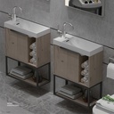 Polymarble WashBasin With Polywood Cabinet and LED Mirror  KZA-2166050 