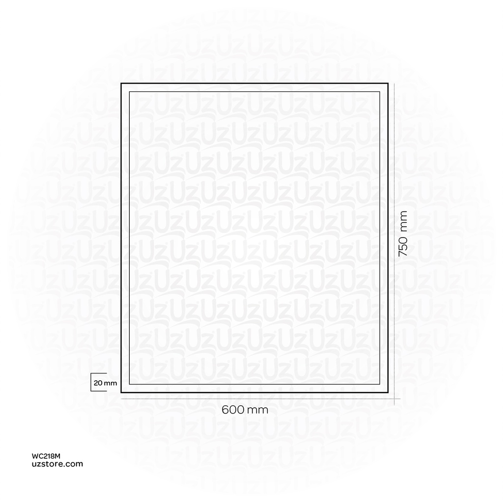 Mirror With Black Frame KZA-2142080M 600*20*750