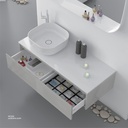 WashBasin with Polywood Cabinet and Mirror With PolyMarble Frame KZA-1720140 1400*500*550