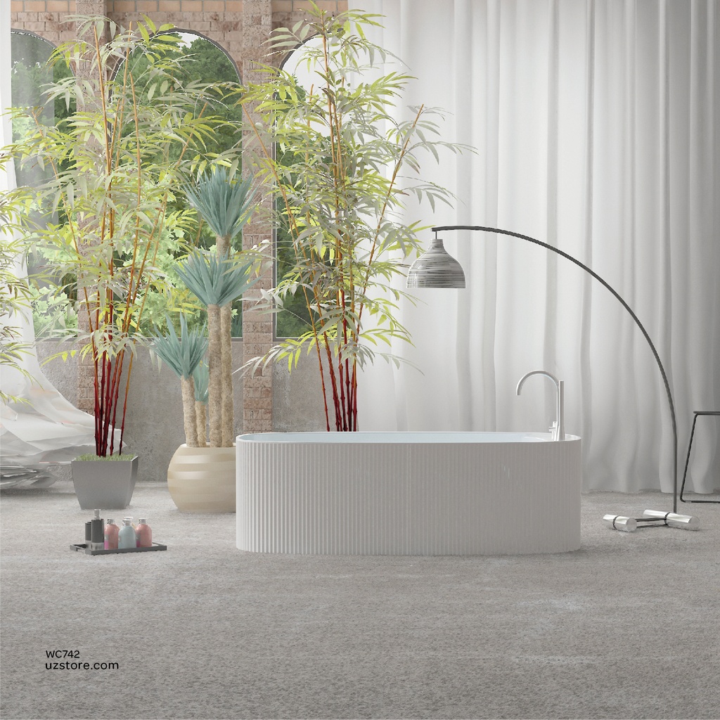 PolyMarble BathTub with Pop-up KZA-2190 1700*720*550