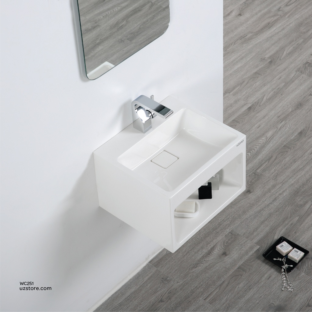 PolyMarble WashBasin and Mirror KZA-1206045 450*400*300