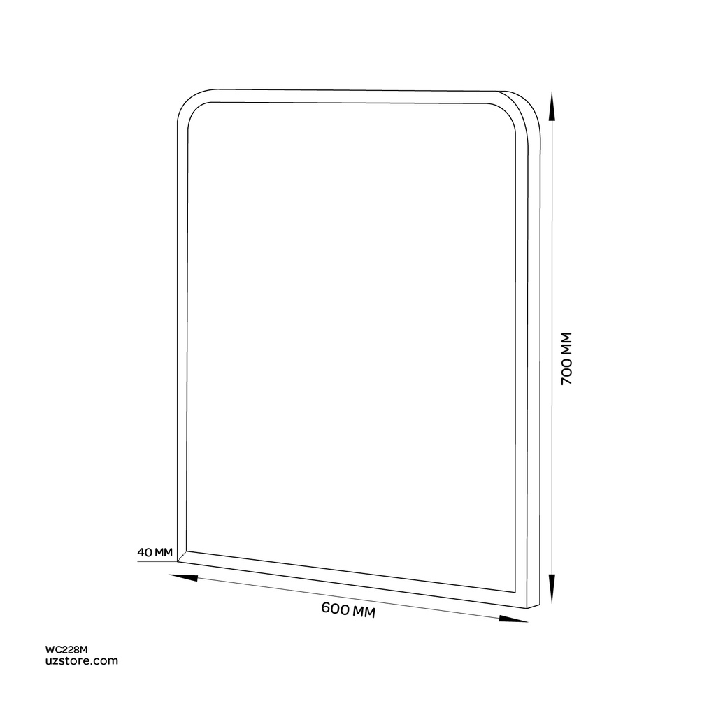 Mirror with LED light KZA-1855060M 600*40*700