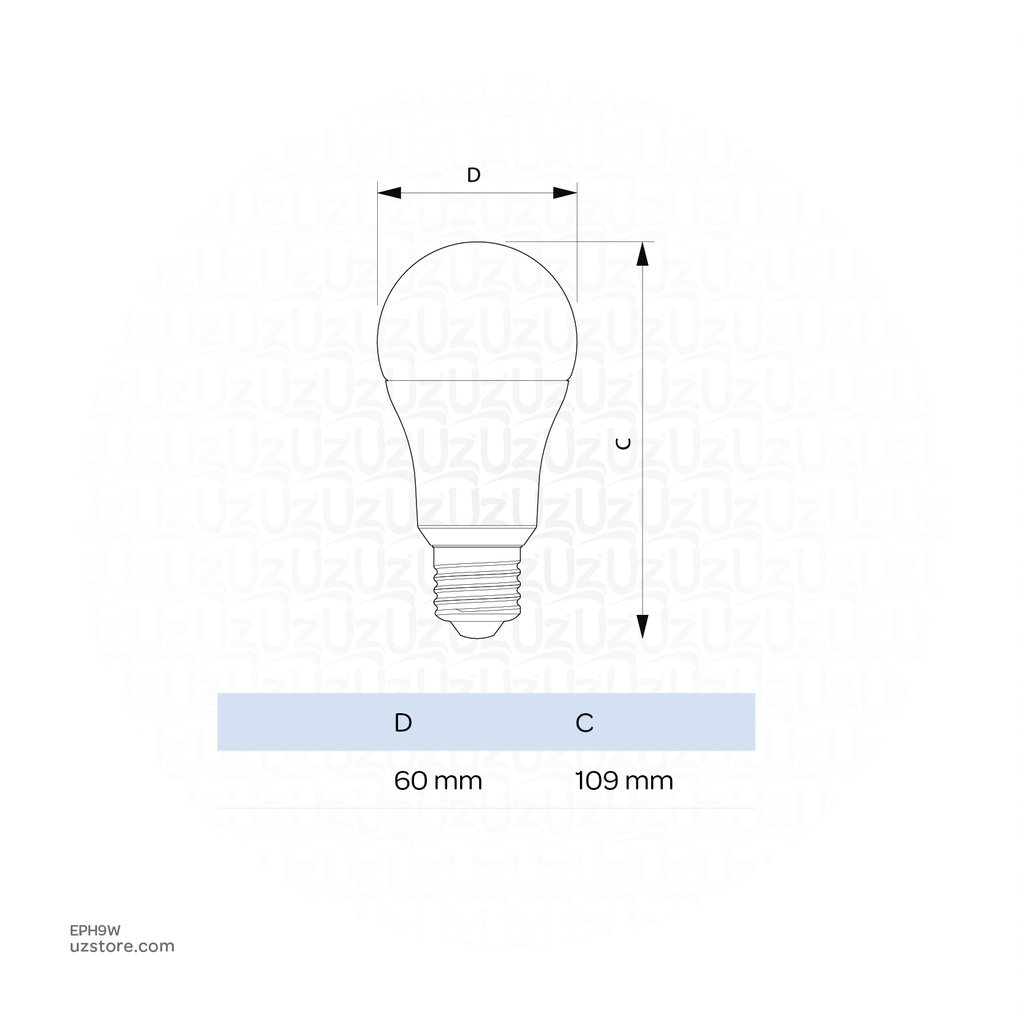 PHILIPS Essential LED Lamp Bulb E27 9W , 3000K Warm White 929002298923/929003793485