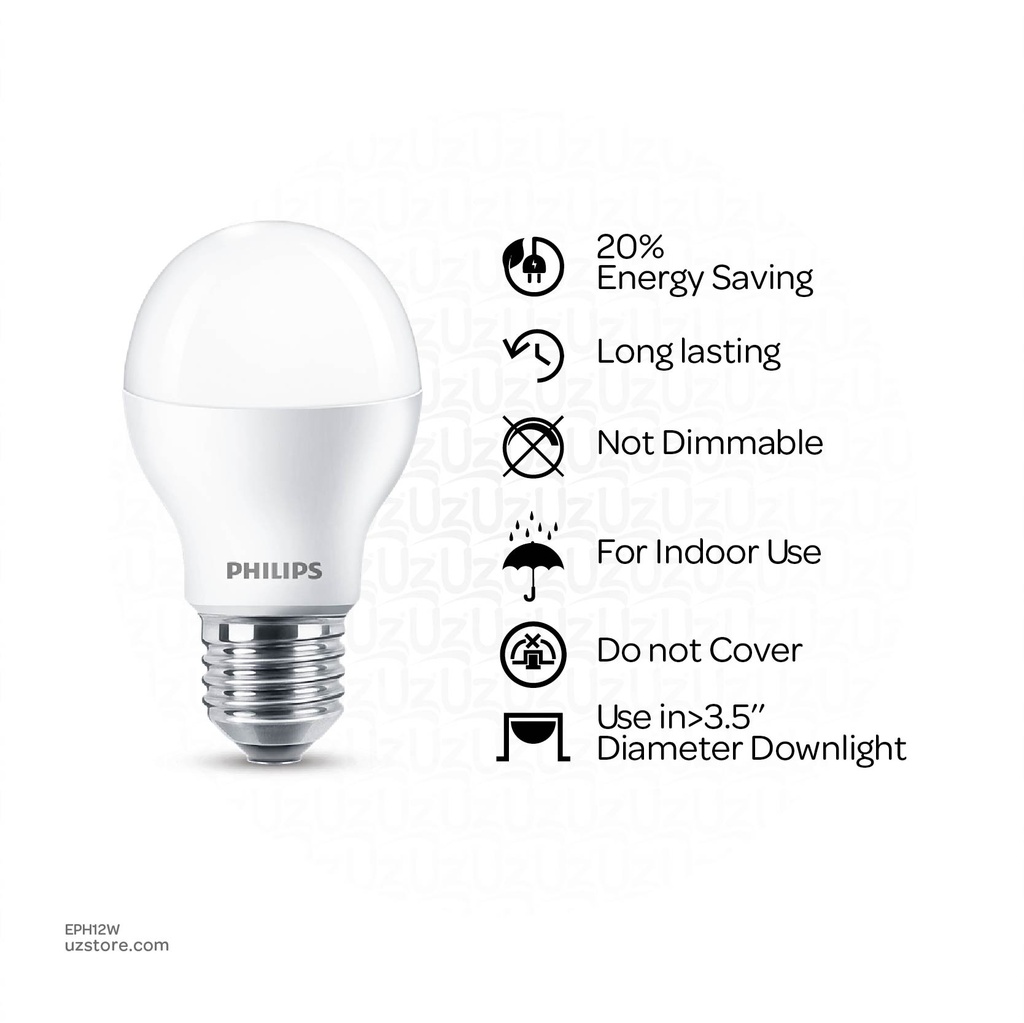 PHILIPS ESS LED Bulb 12W E27 Warm white 3000K
