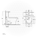 Vlavu WC one piece ( Toilet ) S-trap 250mm , UF seat cover S-trap 250mm , UF seat cover 670*350*760mm CB. 12.0105