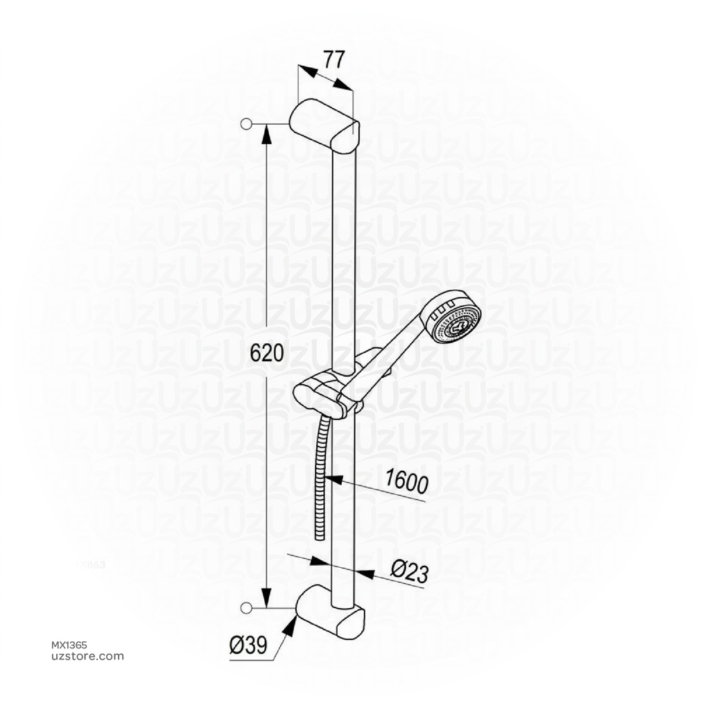 Kludi RAK 3S SHOWER SET L=60MM RAK53000