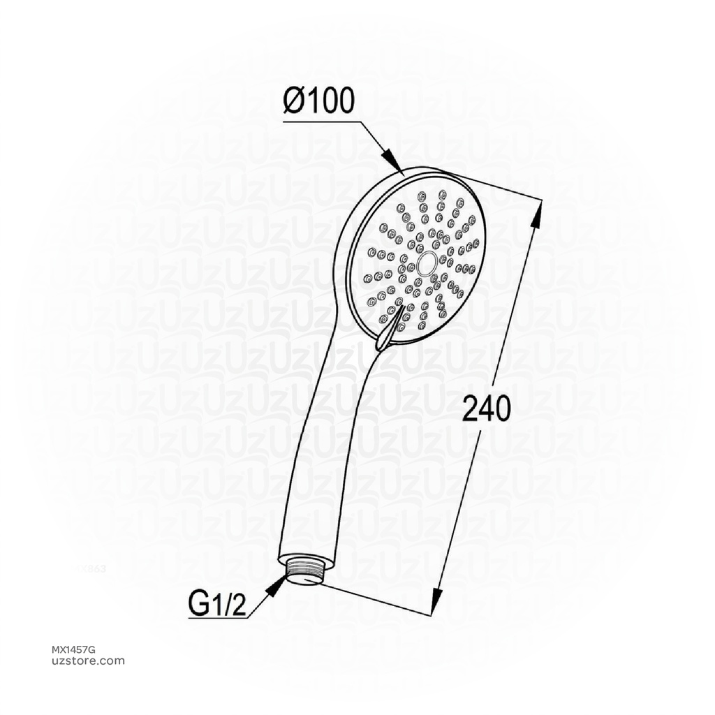 Kludi RAK 3S HAND HELD SHOWER - EASY  OPENABLE 40003.GD1  Gold