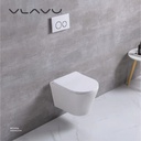 Vlavu wall-hung toilet ( WC ) White Rimless dual-flush ，P-trap 180mm , UF seat cover  495x360x325mm CB. 16.0056