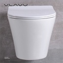 Vlavu wall-hung toilet ( WC ) White Rimless dual-flush ，P-trap 180mm , UF seat cover  495x360x325mm CB. 16.0056