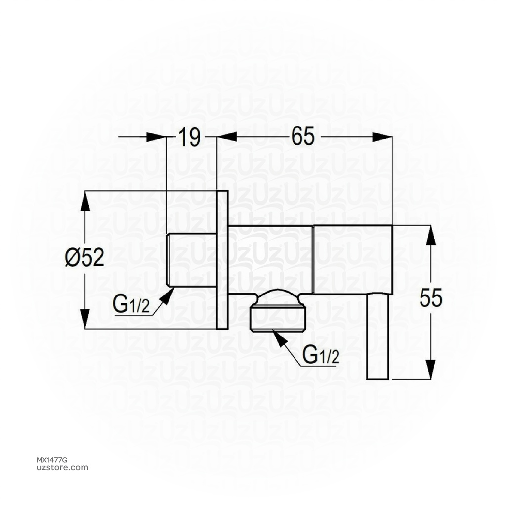 Kludi RAK Prime Angle Valve 1/4 Turn 1/2x1/2 12018.GD1 Gold