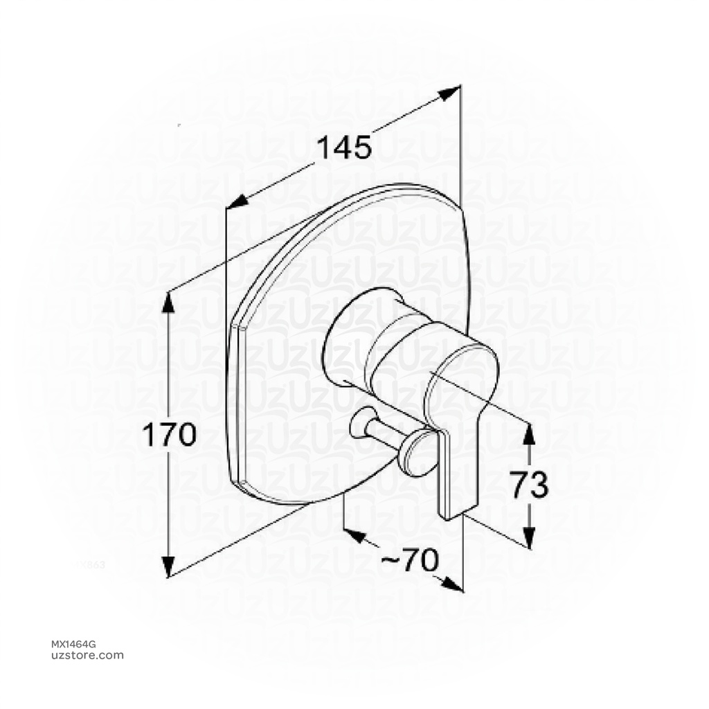 Kludi RAK PASSION concealed single lever bath and shower mixer, trim set 13075.GD1 Gold