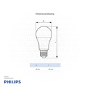 PHILIPS Essential LED Lamp Bulb E27 11W , 6500K 230V 1PF/12 Daylight 929003793785