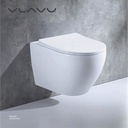 Vlavu wall-hung toilet ( WC ) Rimless dual-flush ，P-trap 180mm , UF seat cover  540x360x310mm CB. 16.0002